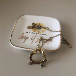 Gemstone birthstone heart pendant necklace